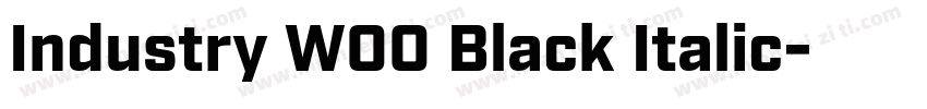 Industry W00 Black Italic字体转换